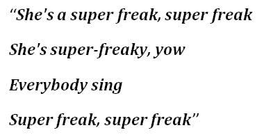 super freak lyrics|super freak song meaning.